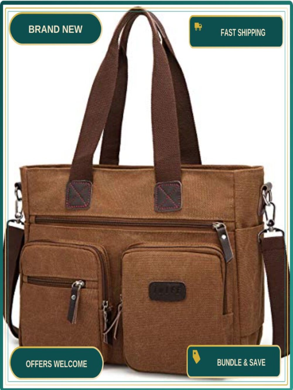 Canvas Satchel Handbag Top Handle Crossbody Messenger Tote Purse